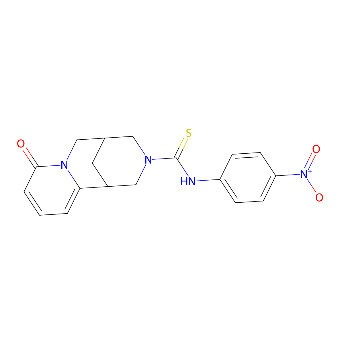 N-(4-nitrophenyl)-8-oxo-4,5,6,8-tetrahydro-1H-1,5-methanopyrido[1,2-a][1,5]diazocine-3(2H)-carbothioamide molecular structure, CAS 399002-22-3