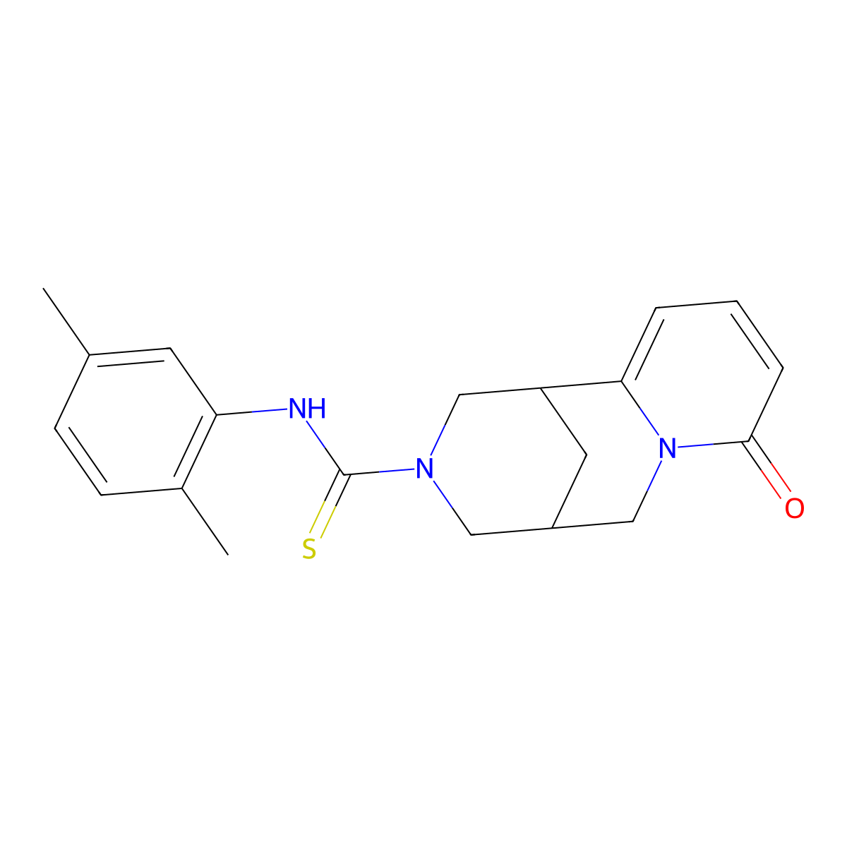N-(2,5-dimethylphenyl)-8-oxo-1,5,6,8-tetrahydro-2H-1,5-methanopyrido[1,2-a][1,5]diazocine-3(4H)-carbothioamide molecular structure, CAS 399002-50-7