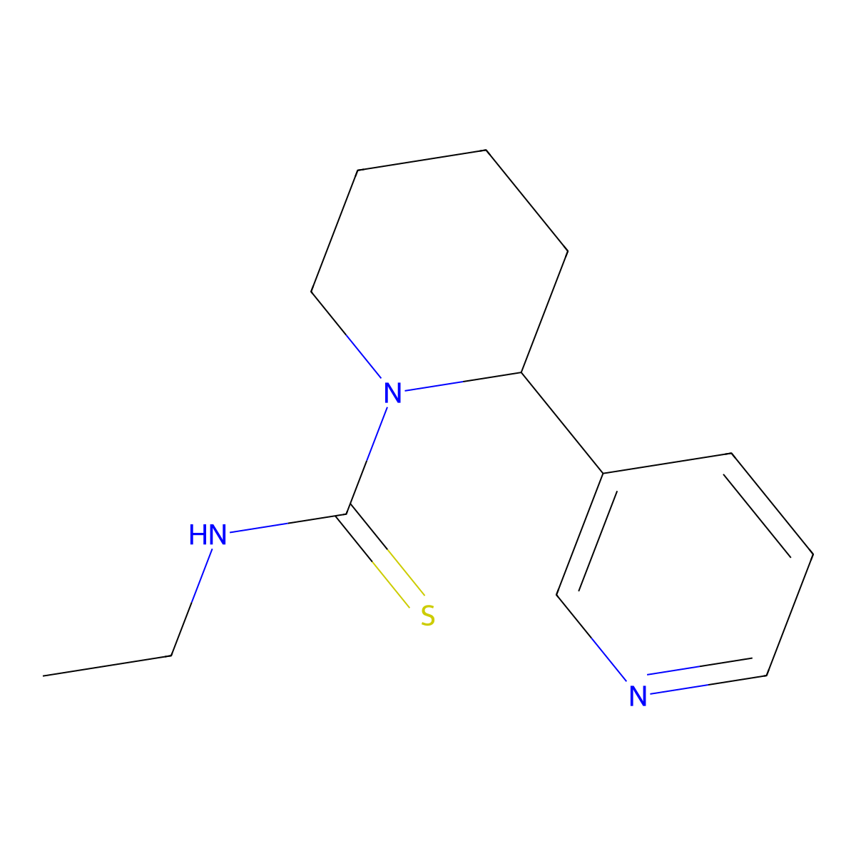 N-ethyl-2-(pyridin-3-yl)piperidine-1-carbothioamide molecular structure, CAS 399002-62-1