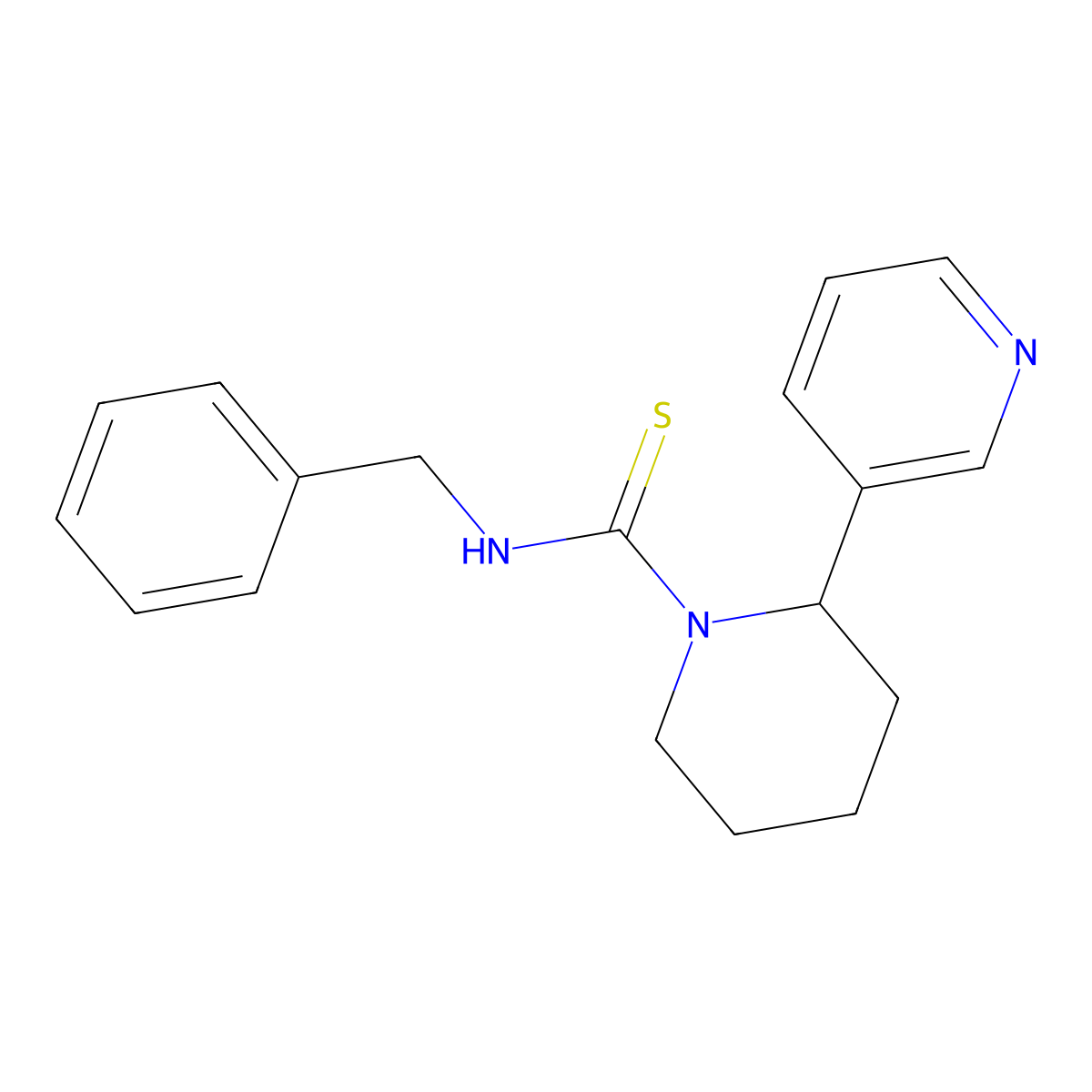 N-benzyl-2-(pyridin-3-yl)piperidine-1-carbothioamide molecular structure, CAS 399002-70-1