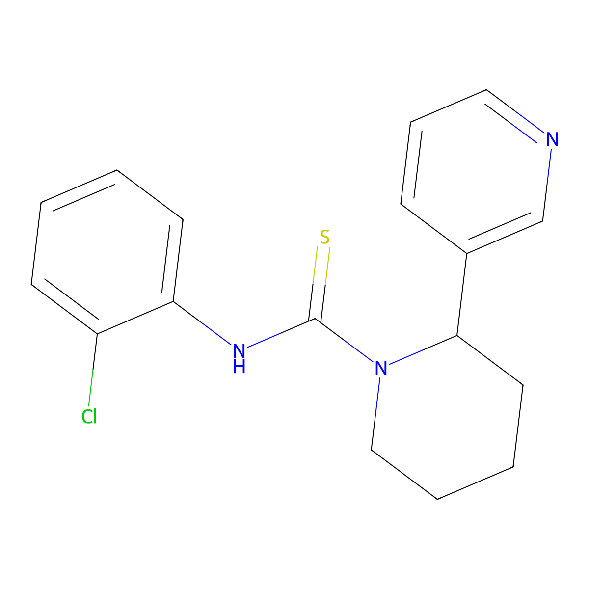 N-(2-chlorophenyl)-2-(pyridin-3-yl)piperidine-1-carbothioamide molecular structure, CAS 399002-82-5