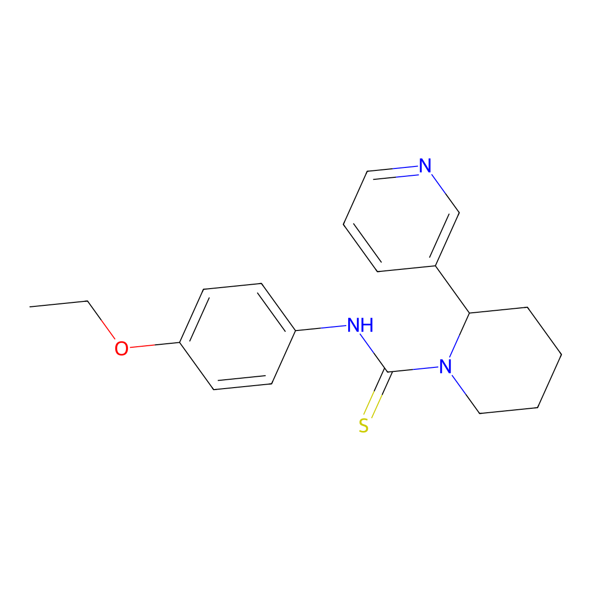 N-(4-ethoxyphenyl)-2-(pyridin-3-yl)piperidine-1-carbothioamide molecular structure, CAS 399003-15-7