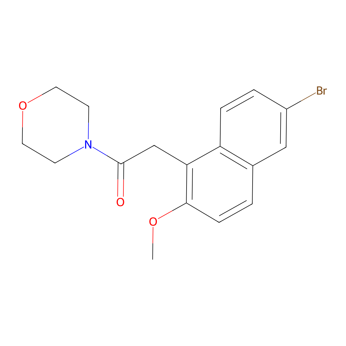 4-[(6-Bromo-2-methoxy-1-naphthyl)acetyl]morpholine molecular structure, CAS 399005-16-4