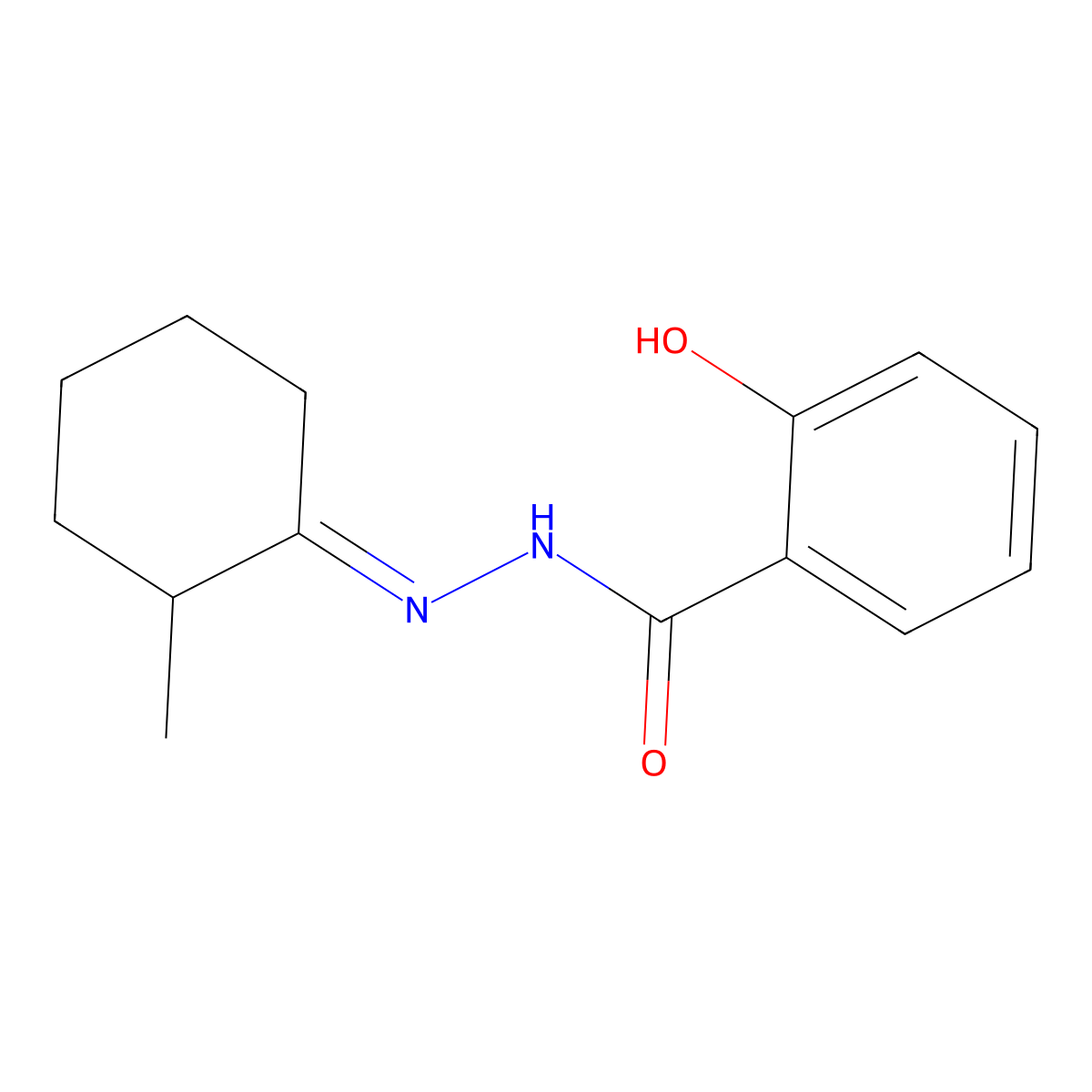 2-hydroxy-N'-(2-methylcyclohexylidene)benzohydrazide molecular structure, CAS 399005-56-2