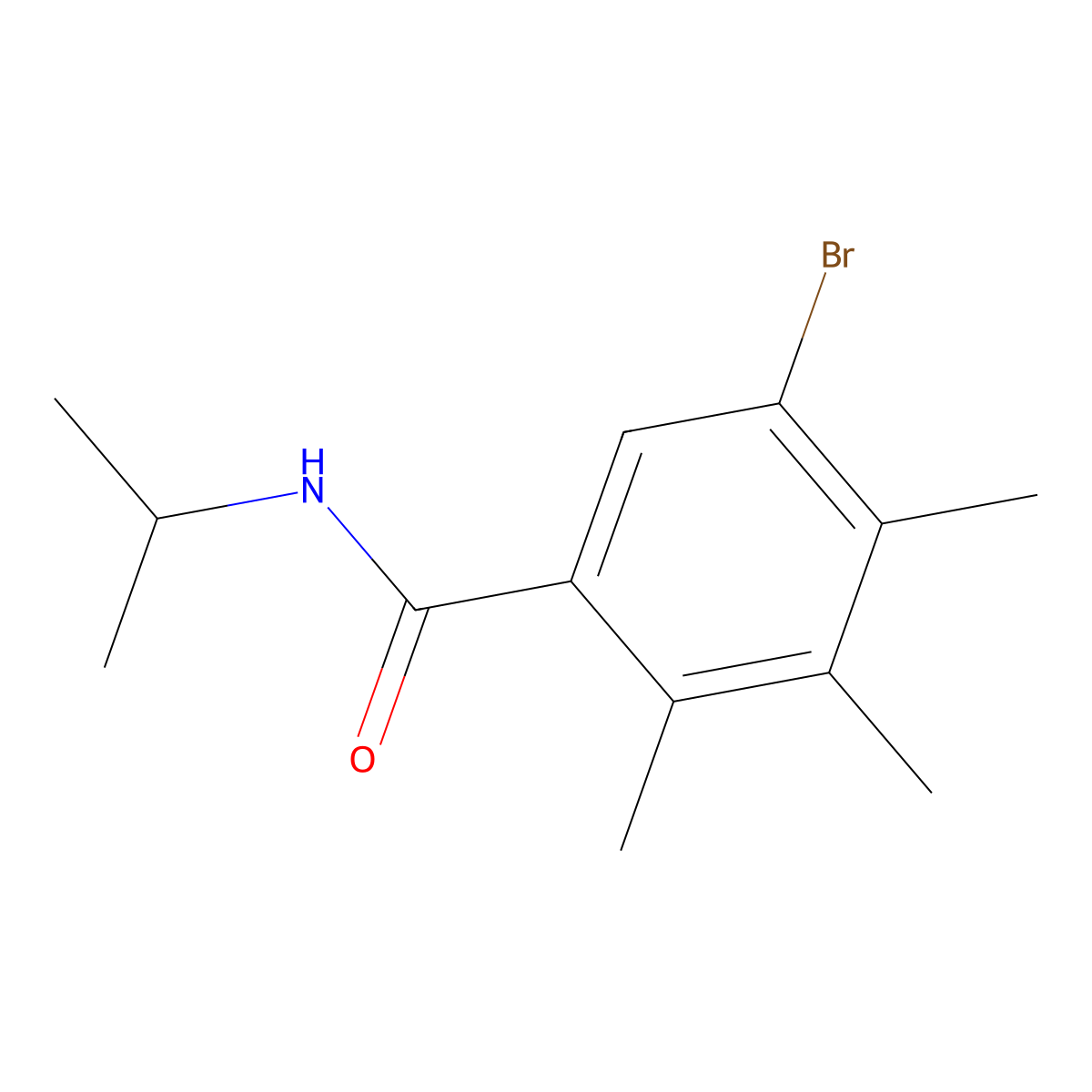 5-bromo-2,3,4-trimethyl-N-propan-2-ylbenzamide molecular structure, CAS 399006-09-8