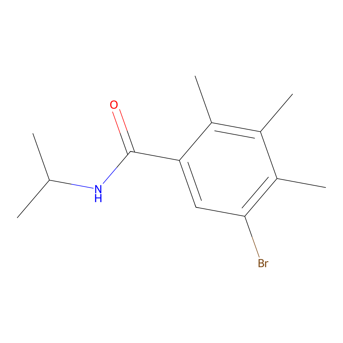 5-bromo-2,3,4-trimethyl-N-propan-2-ylbenzamide molecular structure, CAS 399006-09-8