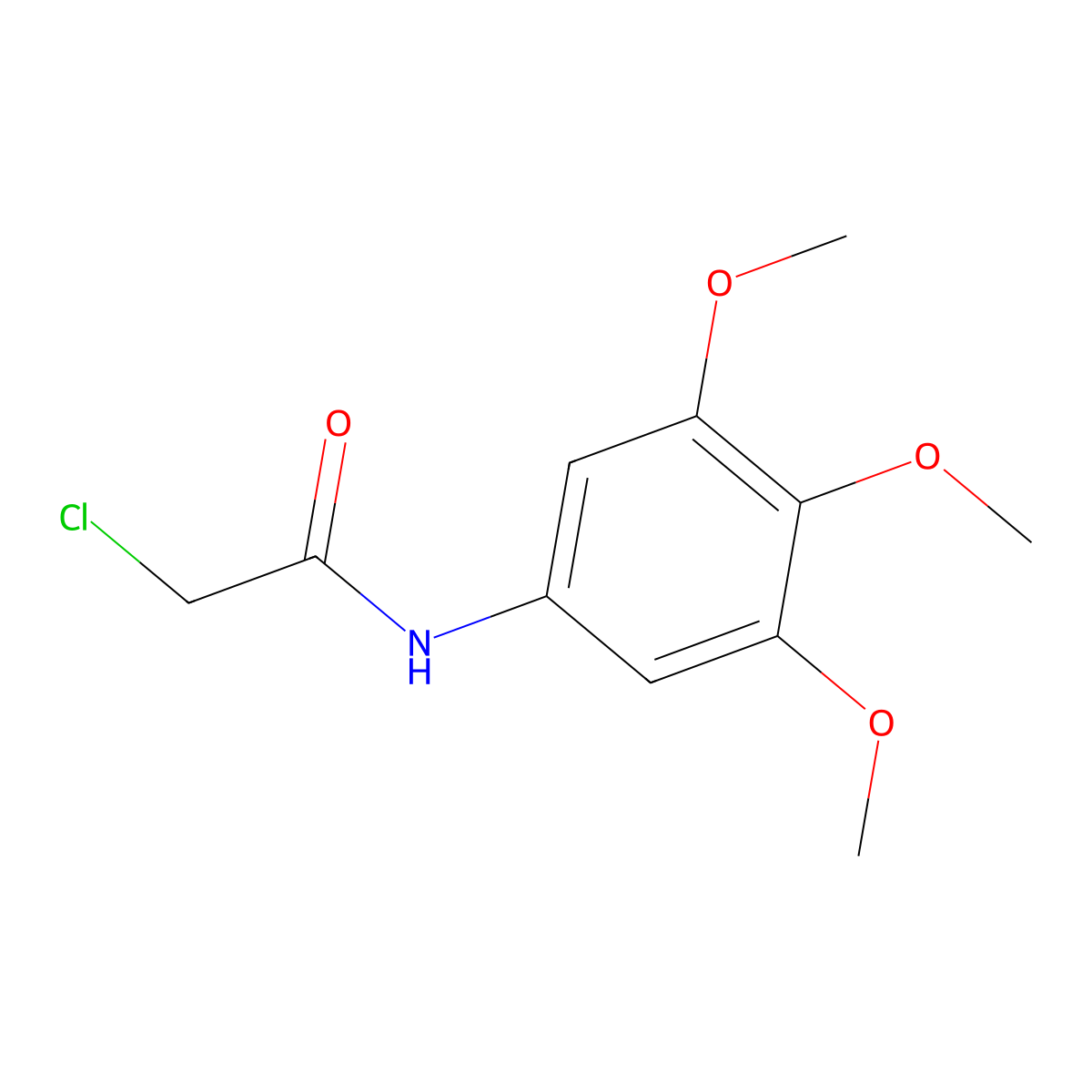 2-chloro-N-(3,4,5-trimethoxyphenyl)acetamide molecular structure, CAS 39901-45-6