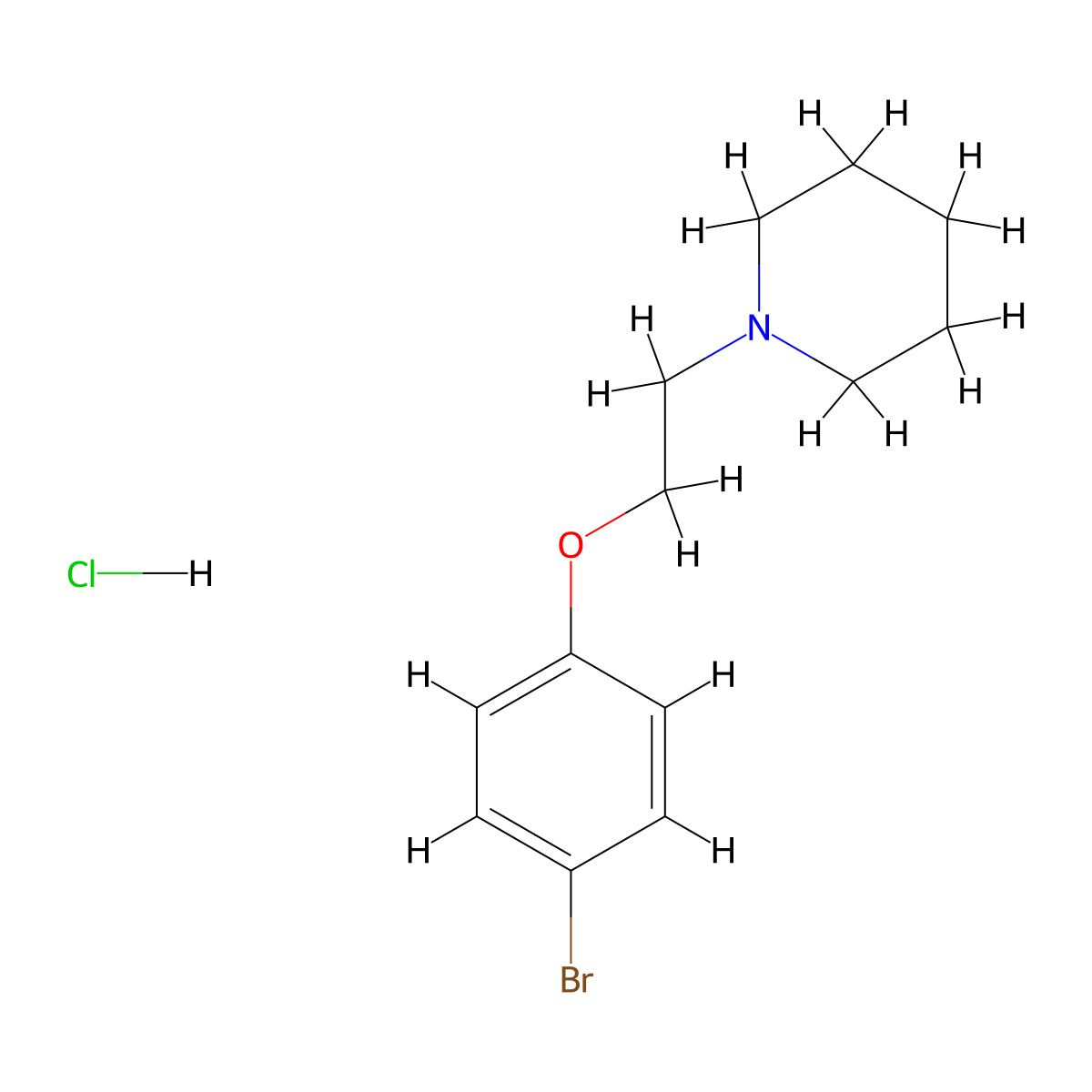 1-(2-(4-Bromophenoxy)ethyl)piperidine hydrochloride molecular structure, CAS 399016-75-2