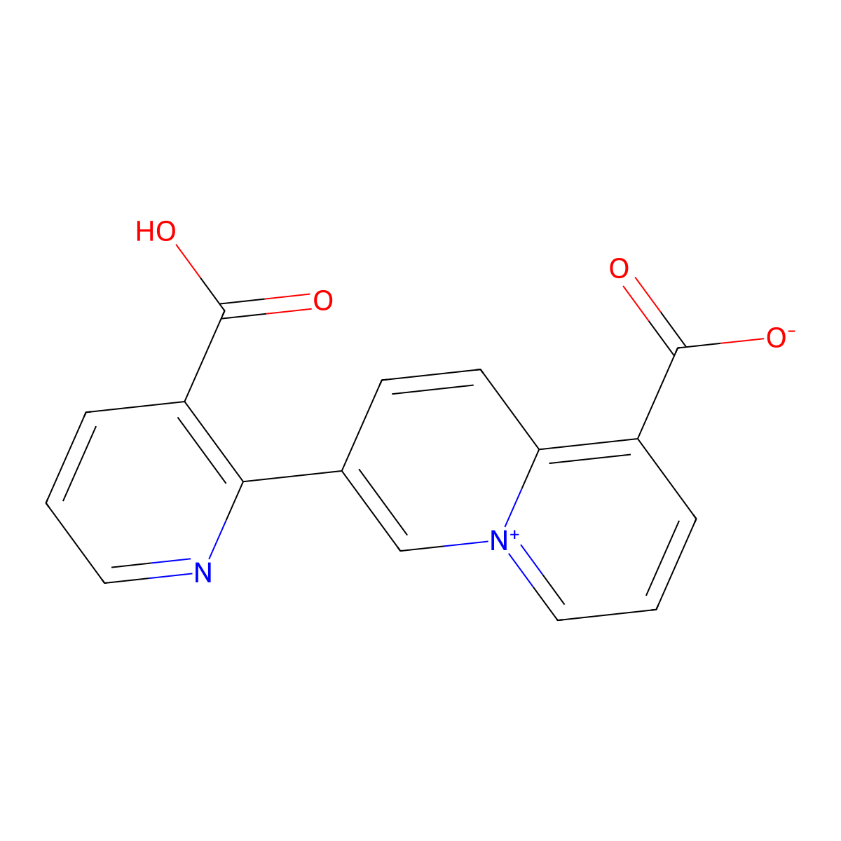7-(3-Carboxypyridin-2-yl)quinolizin-5-ium-1-carboxylate molecular structure, CAS 399017-38-0