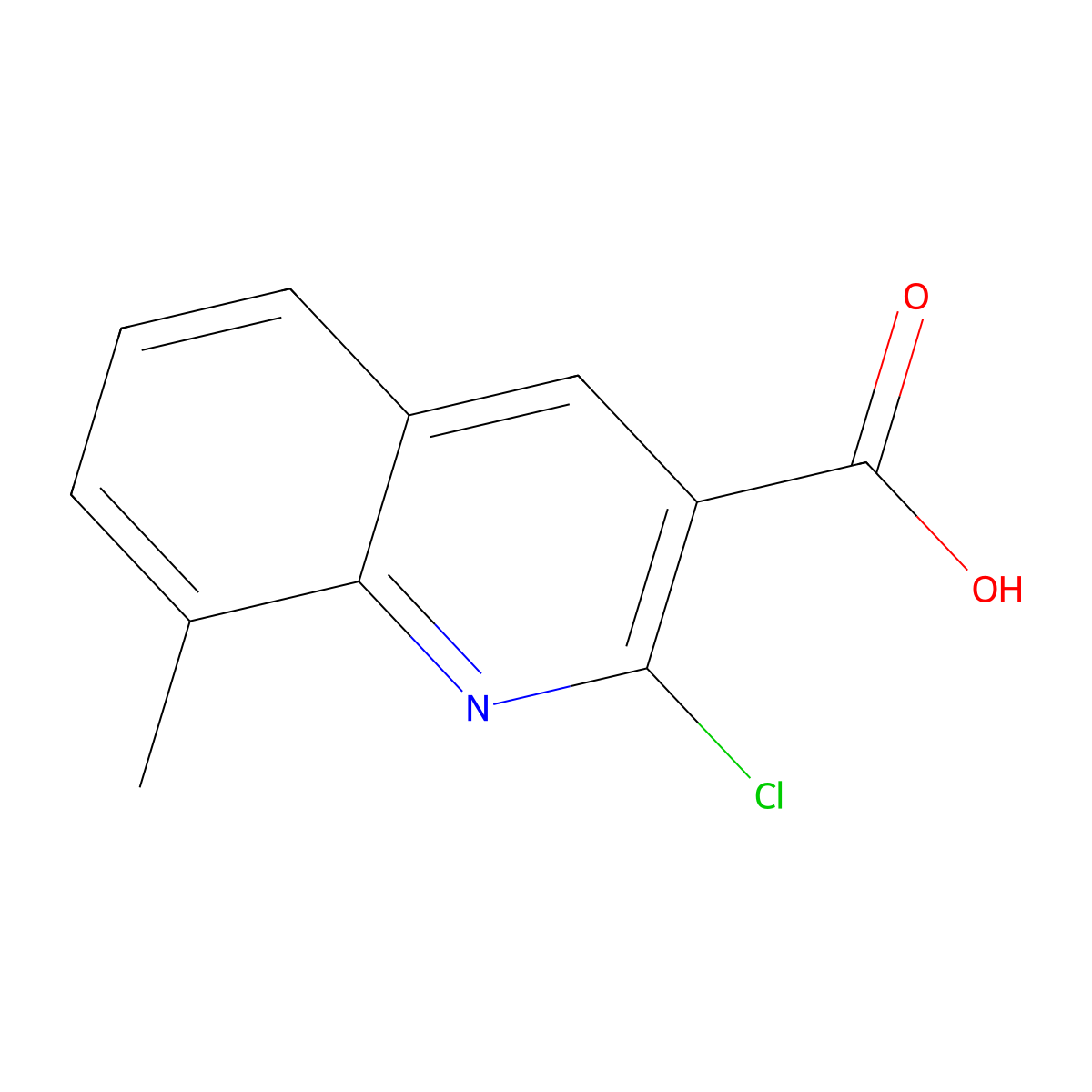 2-Chloro-8-methylquinoline-3-carboxylic acid molecular structure, CAS 399017-39-1