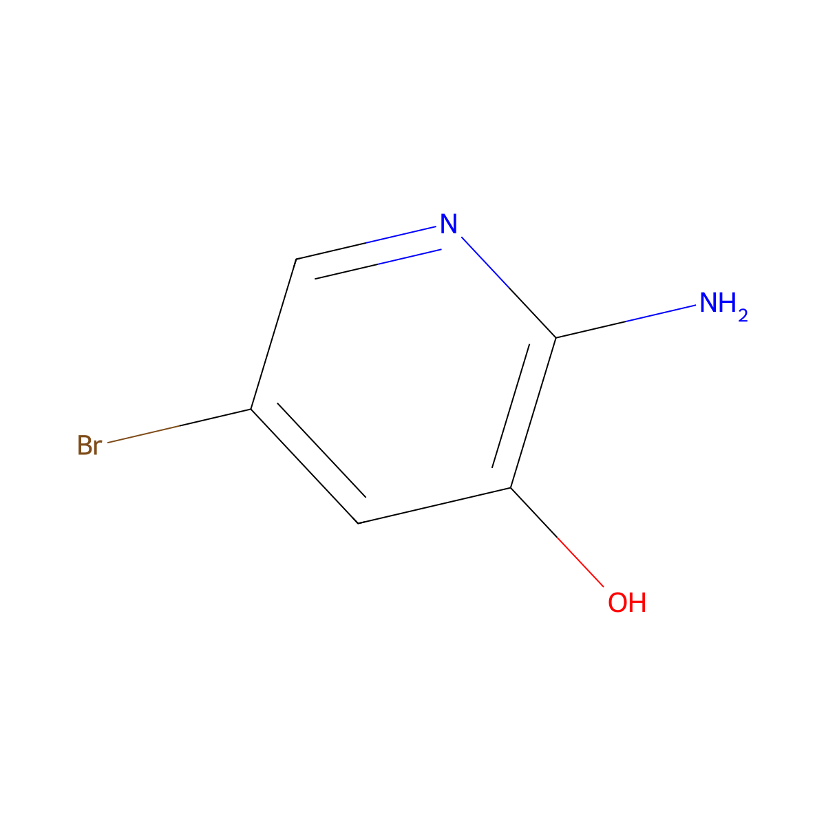 2-Amino-5-bromo-3-hydroxypyridine molecular structure, CAS 39903-01-0
