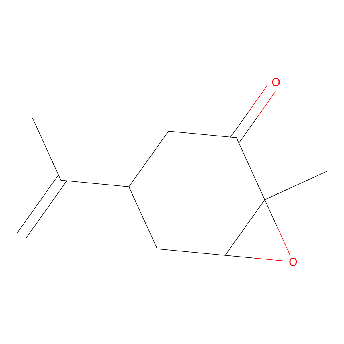 Carvone-5,6-oxide, trans-(-)- molecular structure, CAS 39903-97-4