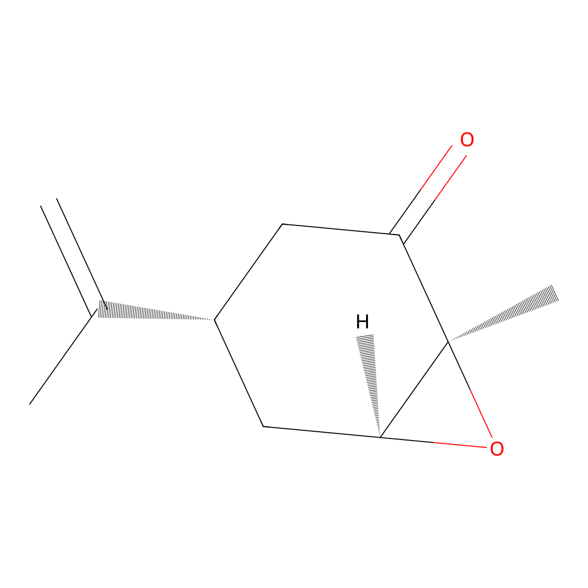 Carvone-5,6-oxide, trans-(-)- molecular structure, CAS 39903-97-4