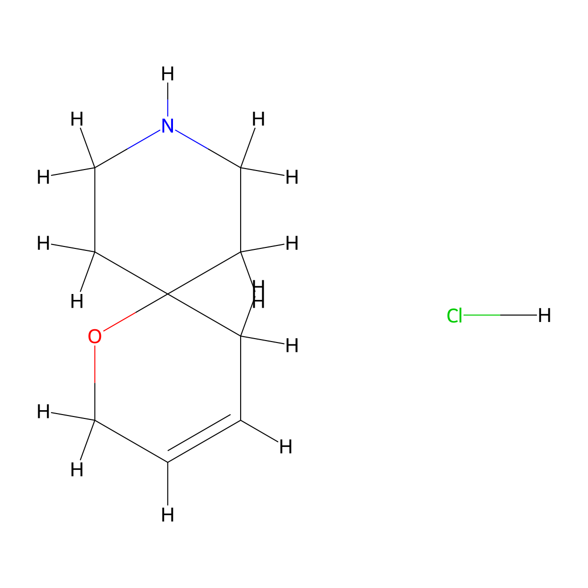 1-Oxa-9-azaspiro[5.5]undec-3-ene hydrochloride molecular structure, CAS 399033-68-2