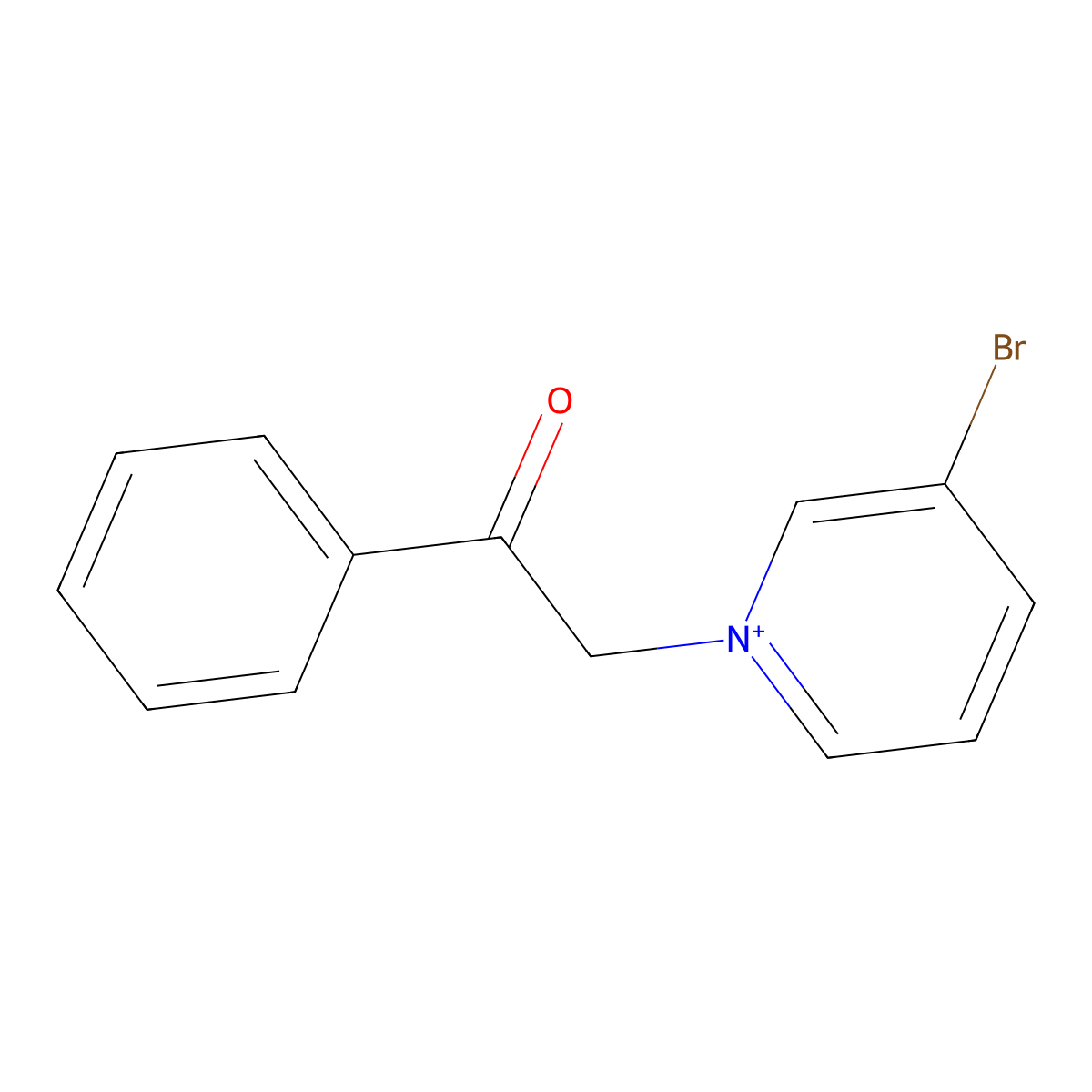 3-Bromo-1-(2-oxo-2-phenylethyl)pyridinium molecular structure, CAS 399036-84-1
