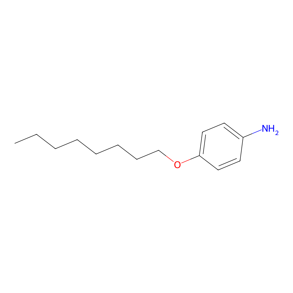 Benzenamine, 4-(octyloxy)- molecular structure, CAS 39905-45-8
