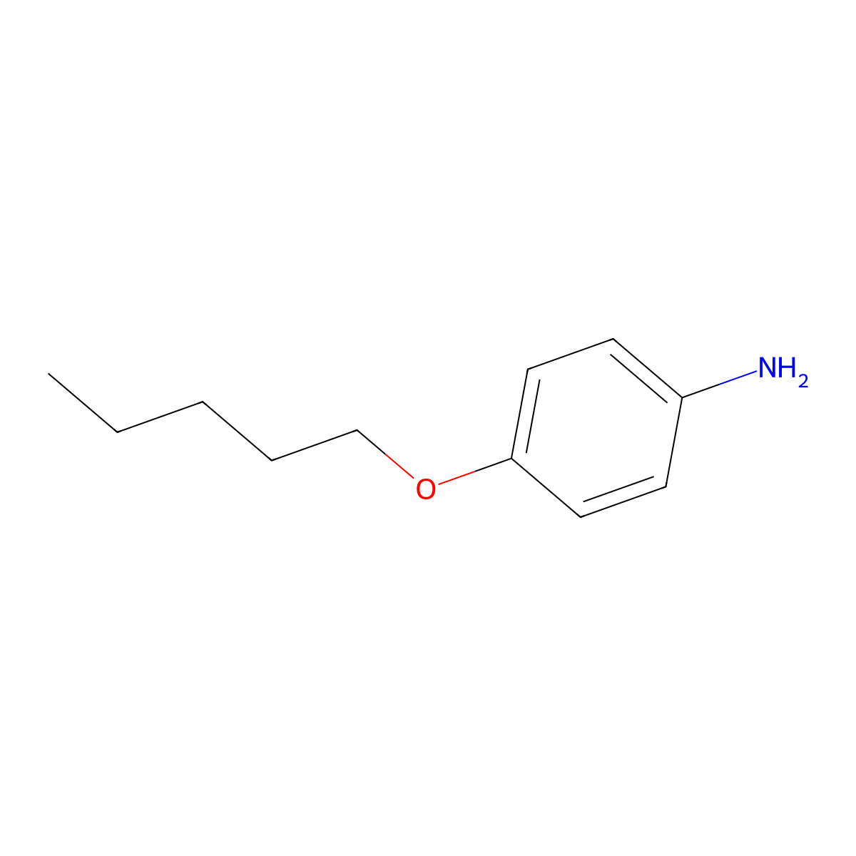 Benzenamine, 4-(pentyloxy)- molecular structure, CAS 39905-50-5