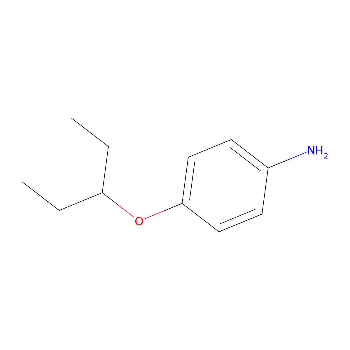 4-(Pentan-3-yloxy)aniline molecular structure, CAS 39905-56-1