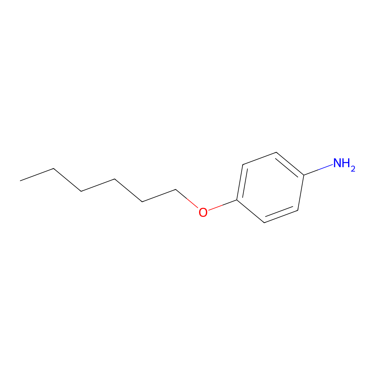 4-Hexyloxyaniline molecular structure, CAS 39905-57-2