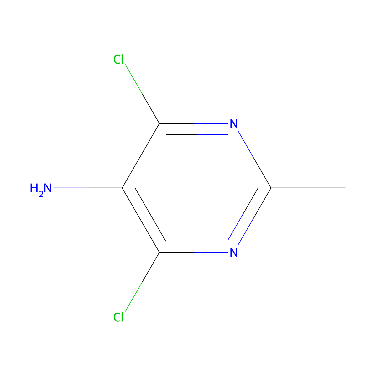 4,6-Dichloro-2-methylpyrimidin-5-amine molecular structure, CAS 39906-04-2