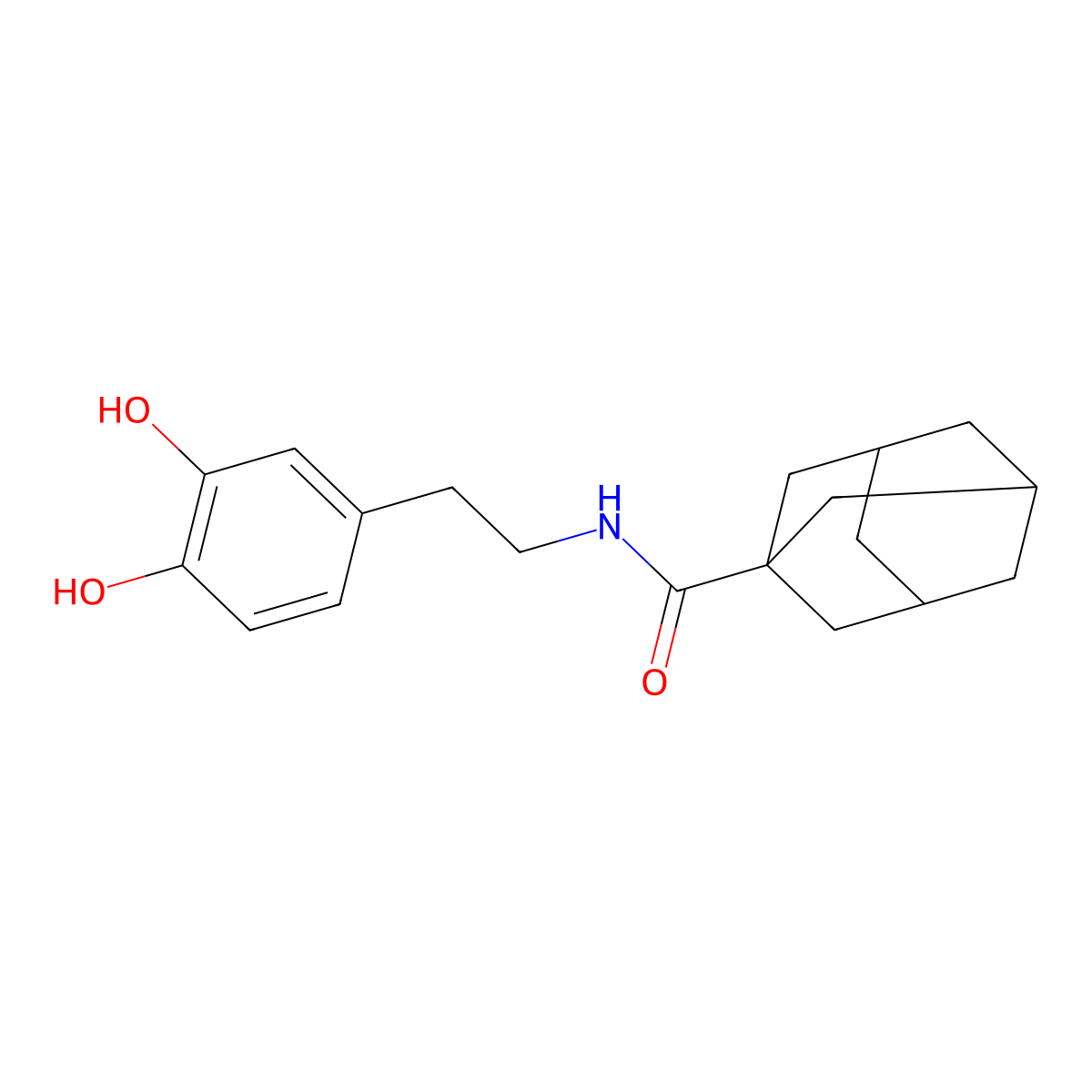 Dopamantine molecular structure, CAS 39907-68-1