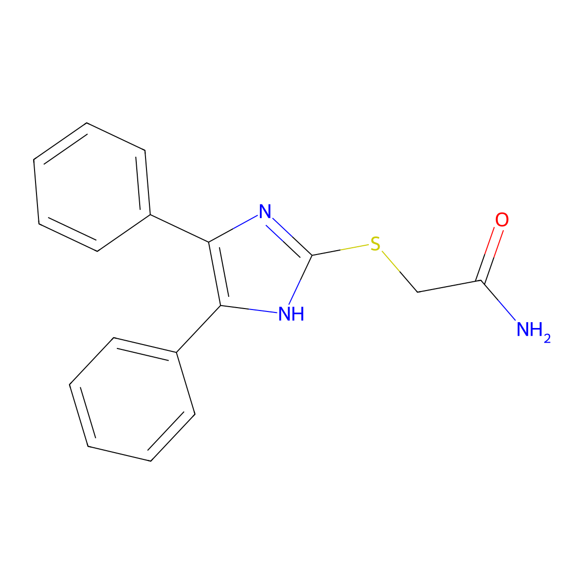 2-[(4,5-diphenyl-1H-imidazol-2-yl)sulfanyl]acetamide molecular structure, CAS 39908-39-9