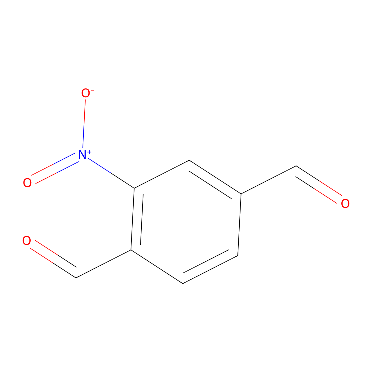 2-Nitroterephthalaldehyde molecular structure, CAS 39909-72-3
