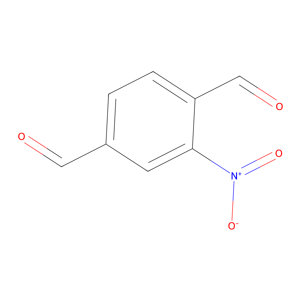 2-Nitroterephthalaldehyde molecular structure, CAS 39909-72-3