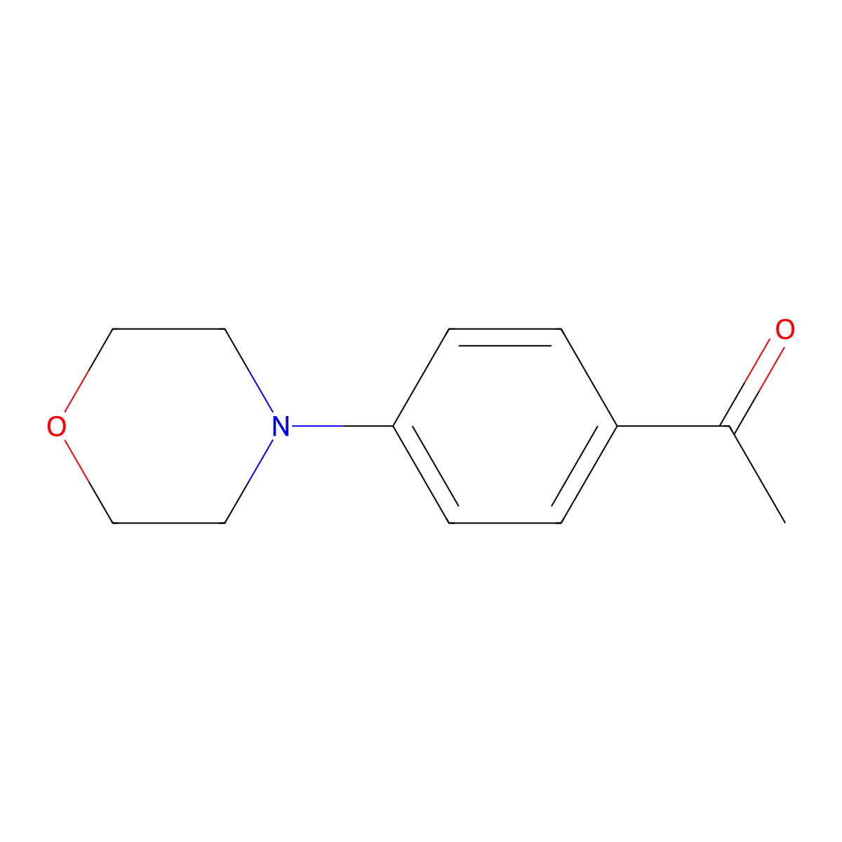 4-Morpholinoacetophenone molecular structure, CAS 39910-98-0