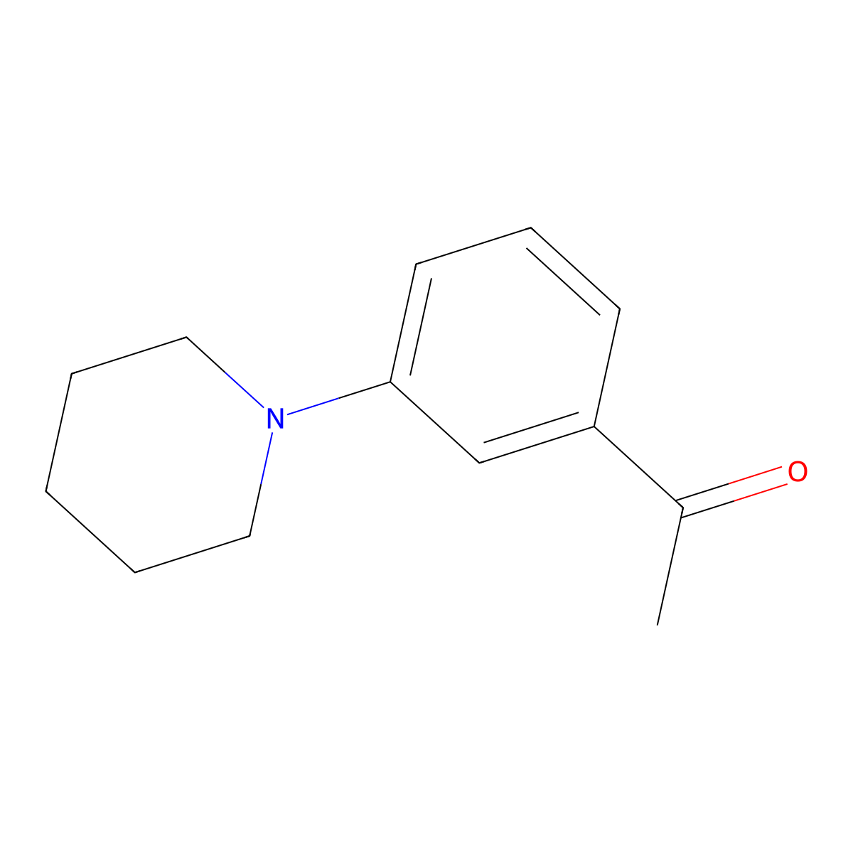 1-(3-(Piperidin-1-yl)phenyl)ethanone molecular structure, CAS 39911-01-8
