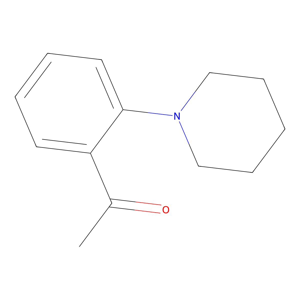 1-(2-(Piperidin-1-yl)phenyl)ethanone molecular structure, CAS 39911-06-3