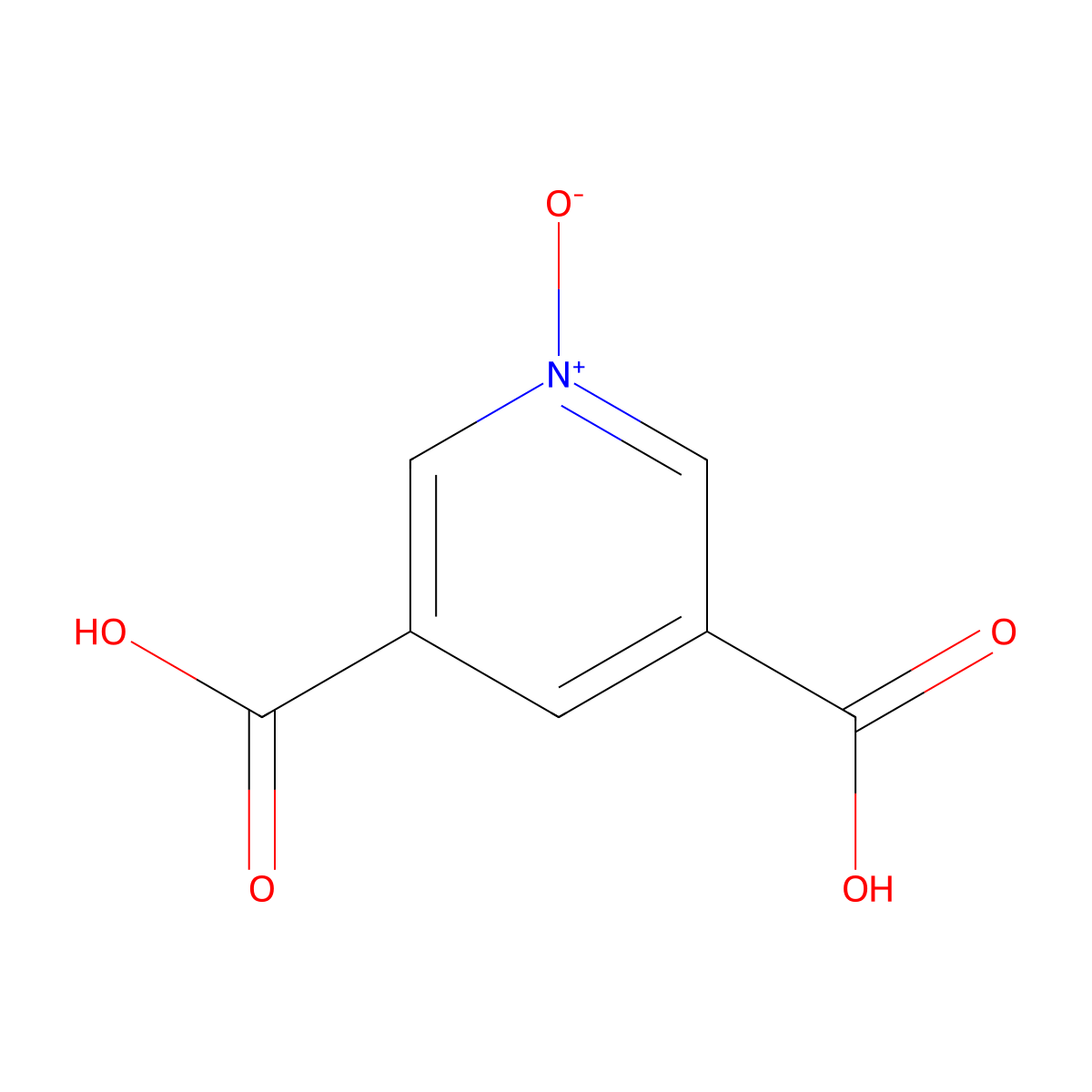 3,5-Dicarboxypyridine 1-oxide molecular structure, CAS 39911-72-3