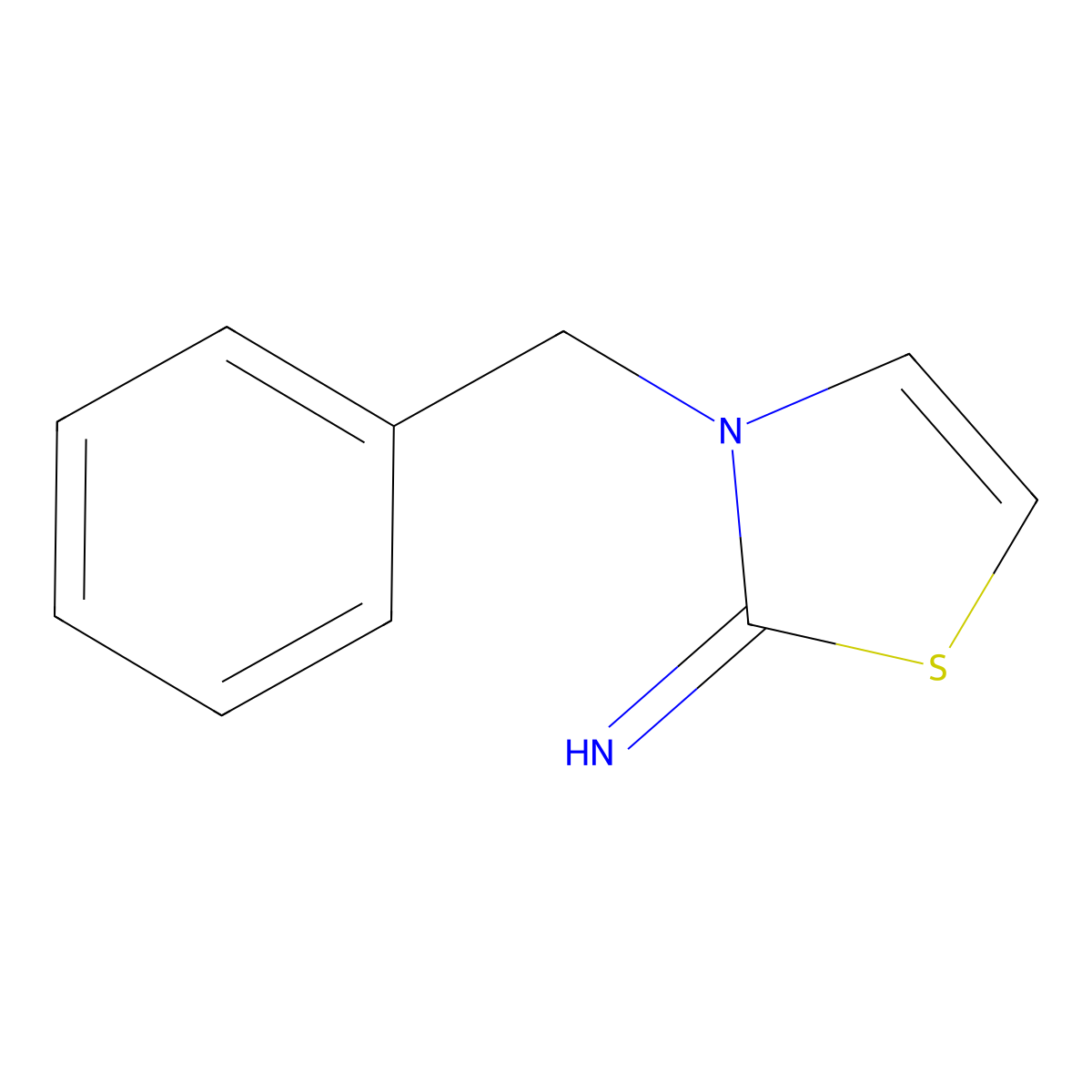 3-benzyl-1,3-thiazol-2(3H)-imine molecular structure, CAS 39912-61-3