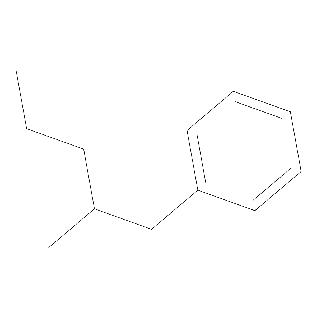 (2-Methylpentyl)benzene molecular structure, CAS 39916-61-5