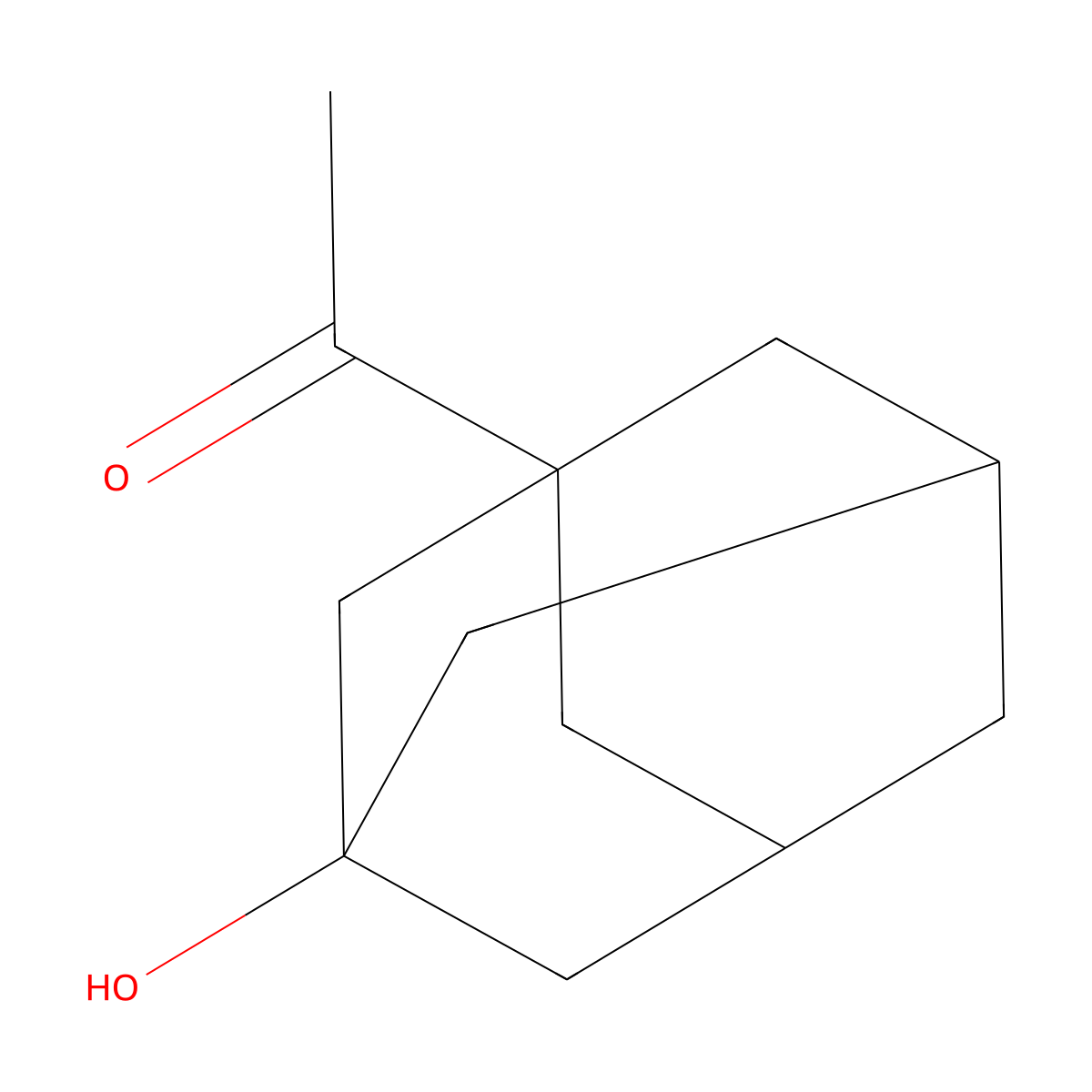 1-Acetyl-3-hydroxyadamantane molecular structure, CAS 39917-38-9