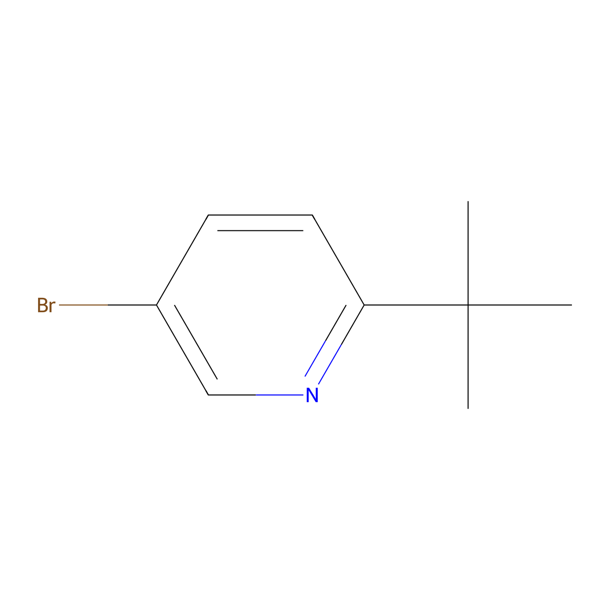 5-Bromo-2-tert-butylpyridine molecular structure, CAS 39919-58-9