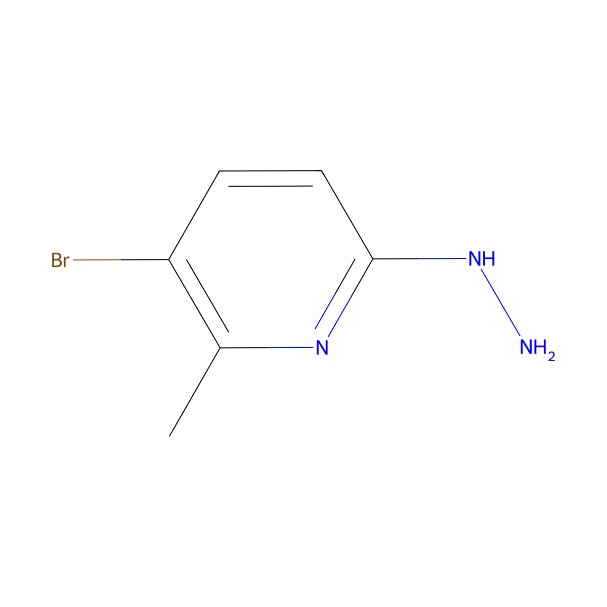 3-Bromo-6-hydrazinyl-2-methylpyridine molecular structure, CAS 39919-66-9