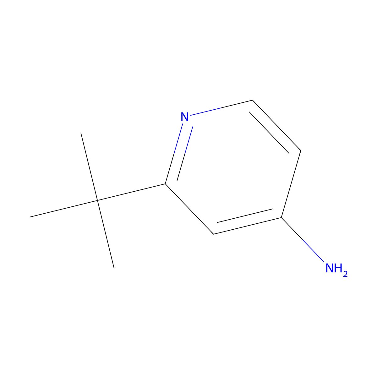 2-(tert-Butyl)pyridin-4-amine molecular structure, CAS 39919-69-2
