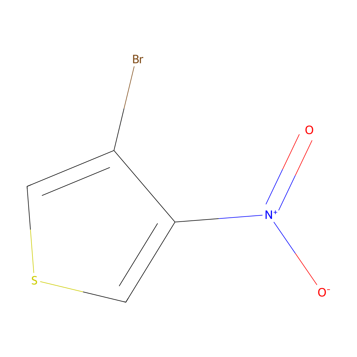 3-Bromo-4-nitrothiophene molecular structure, CAS 39920-21-3