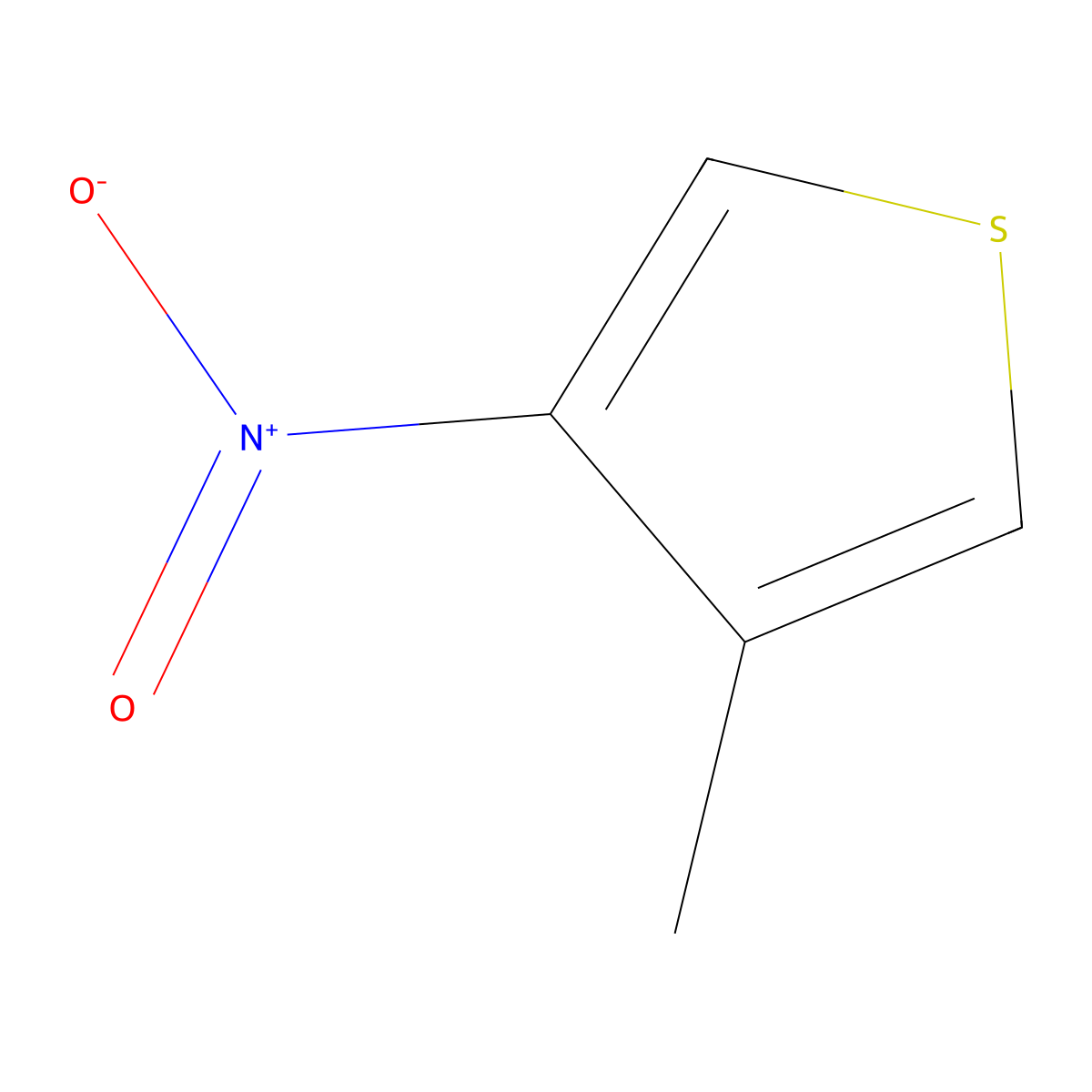 3-Methyl-4-nitrothiophene molecular structure, CAS 39920-22-4