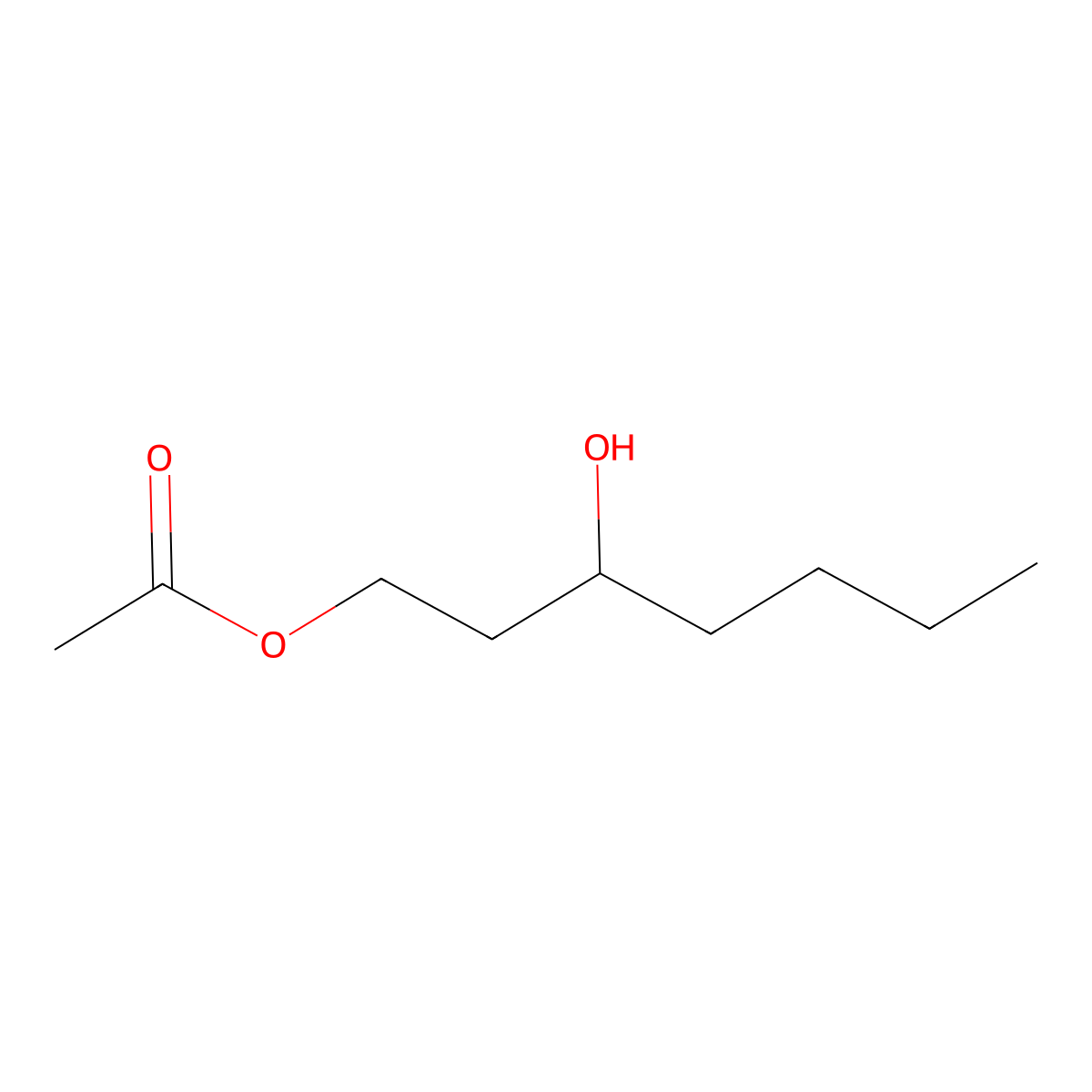 Acetic acid, 3-hydroxyheptyl ester molecular structure, CAS 39920-56-4