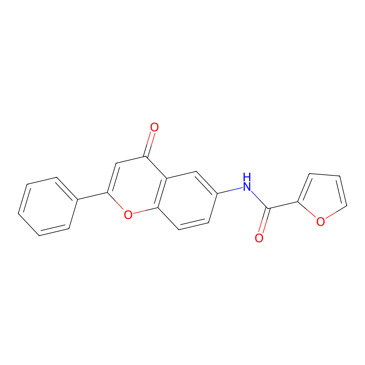 N-(4-oxo-2-phenyl-4H-chromen-6-yl)furan-2-carboxamide molecular structure, CAS 39924-73-7
