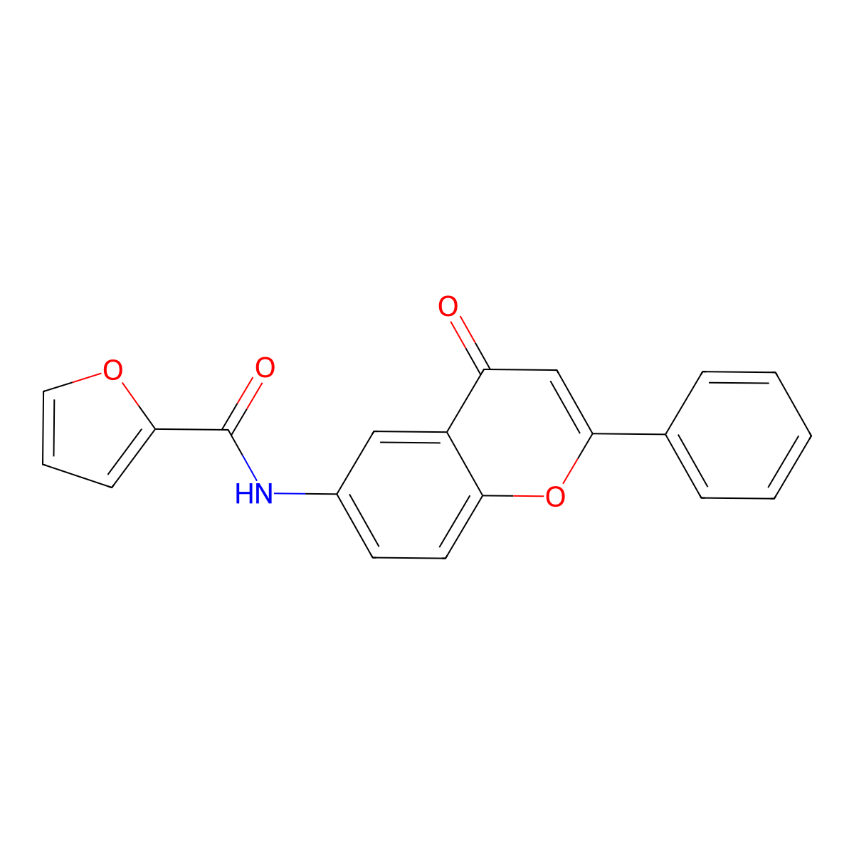 N-(4-oxo-2-phenyl-4H-chromen-6-yl)furan-2-carboxamide molecular structure, CAS 39924-73-7