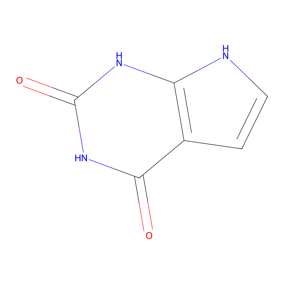 7-Deazaxanthine molecular structure, CAS 39929-79-8