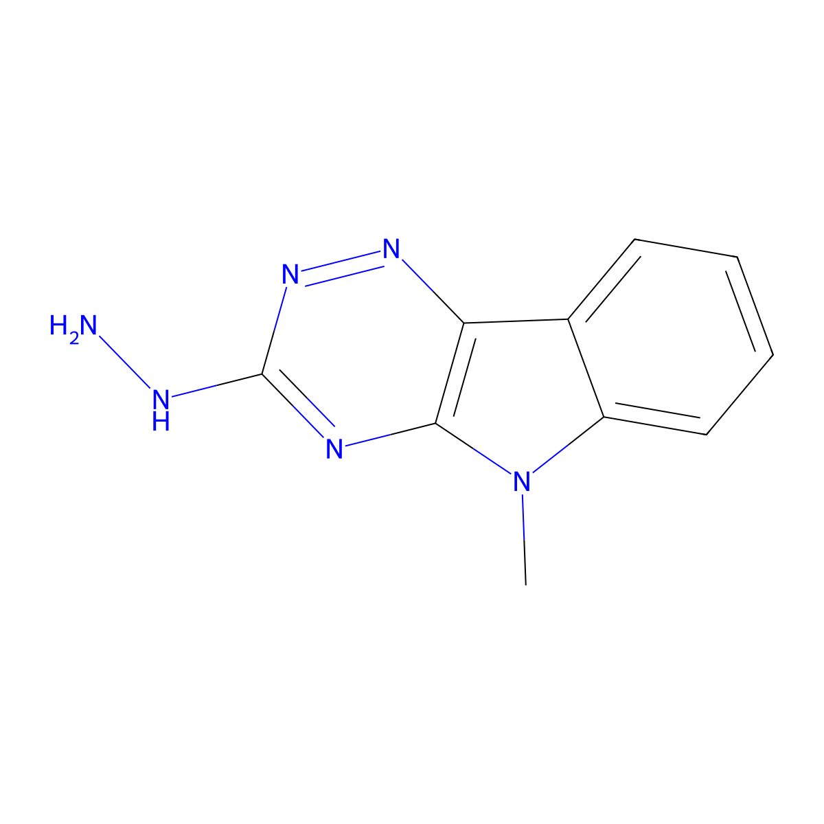 3-hydrazinyl-5-methyl-5H-[1,2,4]triazino[5,6-b]indole molecular structure, CAS 3993-27-9