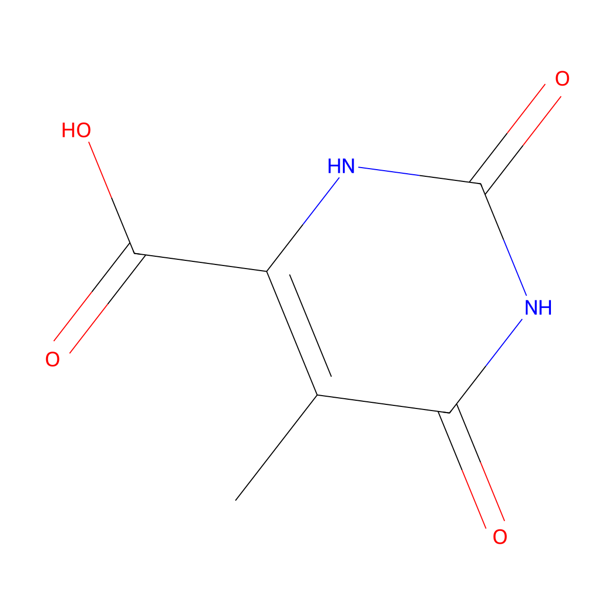 5-Methylorotic acid molecular structure, CAS 3993-73-5