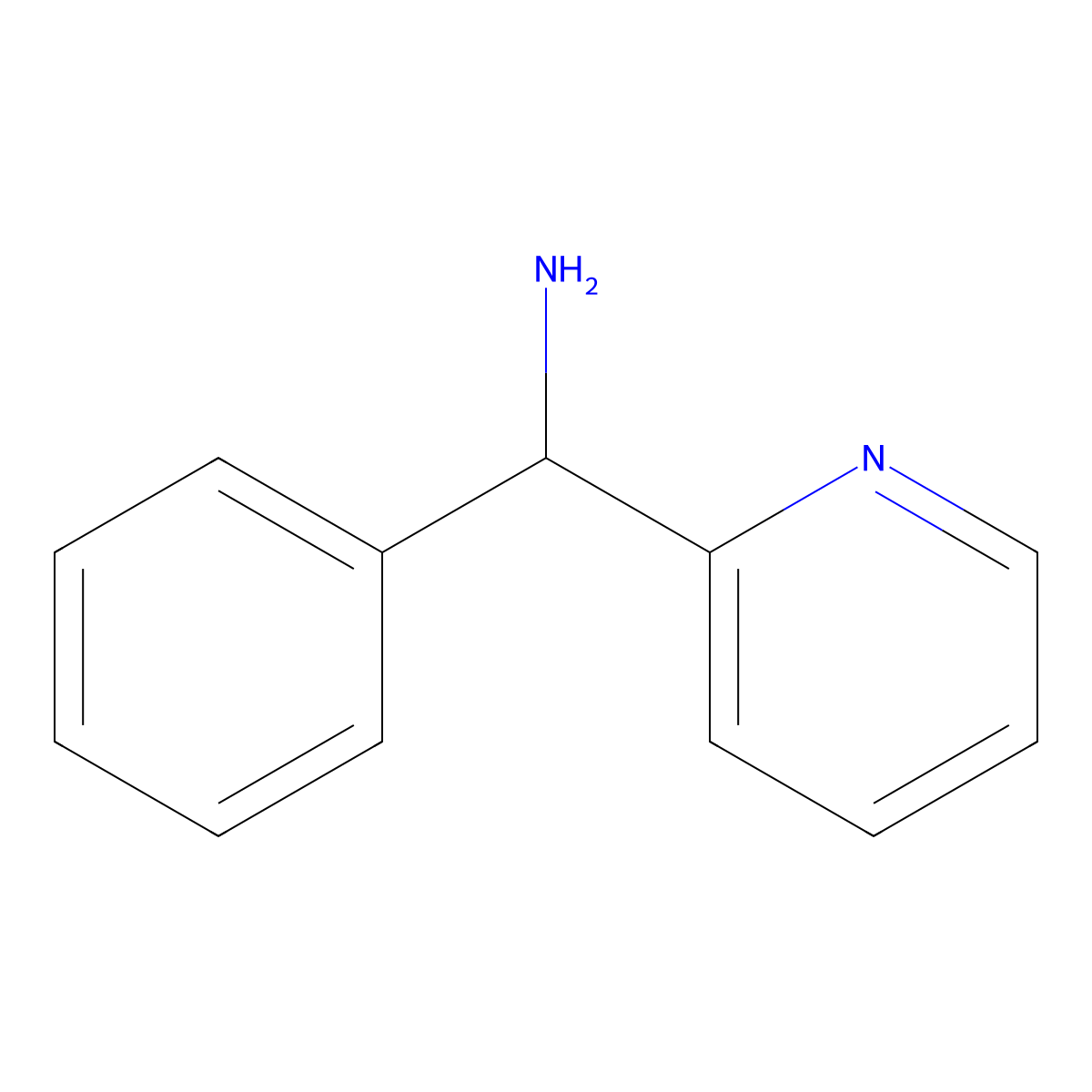 Phenyl(pyridin-2-yl)methanamine molecular structure, CAS 39930-11-5