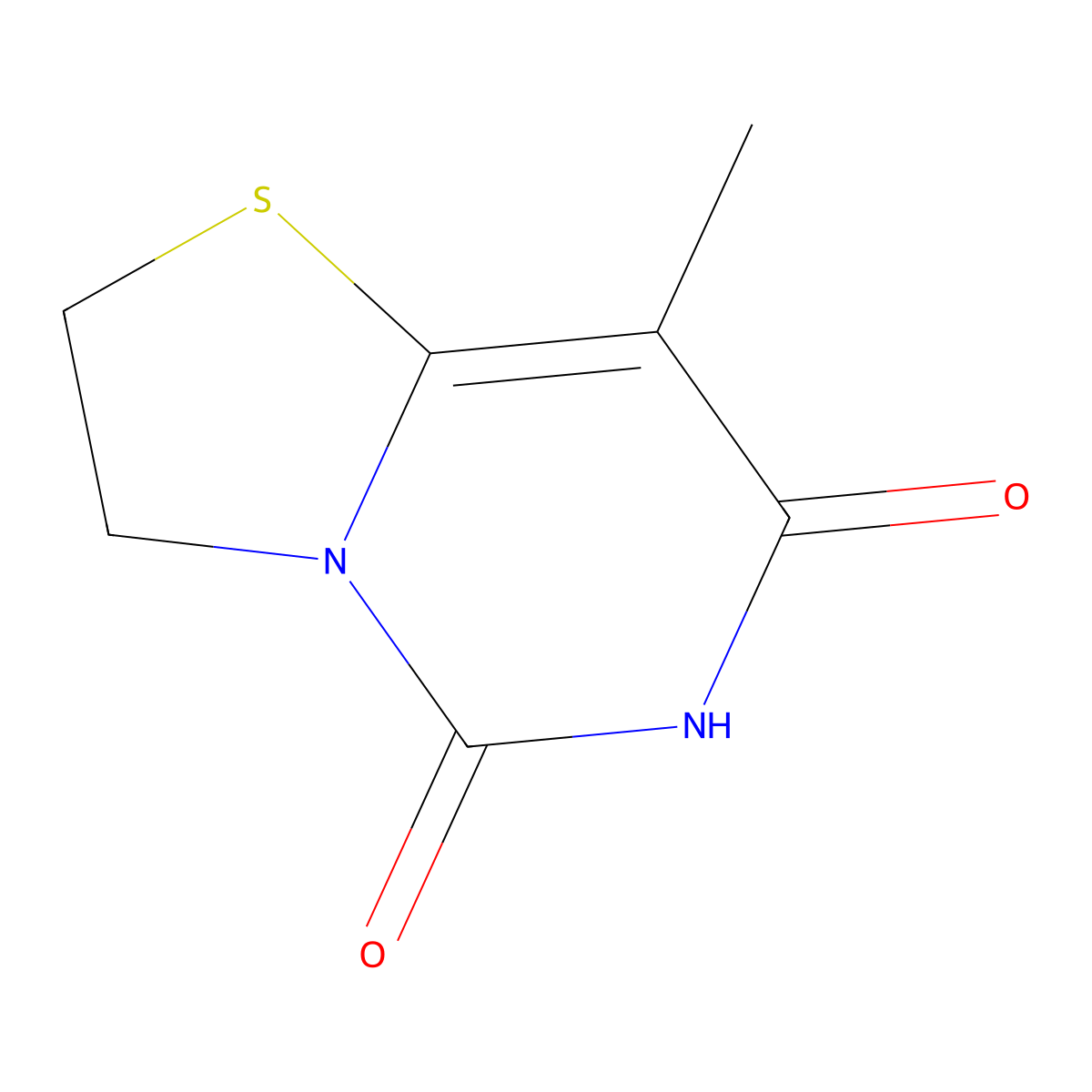 8-Methyl-2,3-dihydrothiazolo[3,2-c]pyrimidine-5,7-dione molecular structure, CAS 39931-58-3