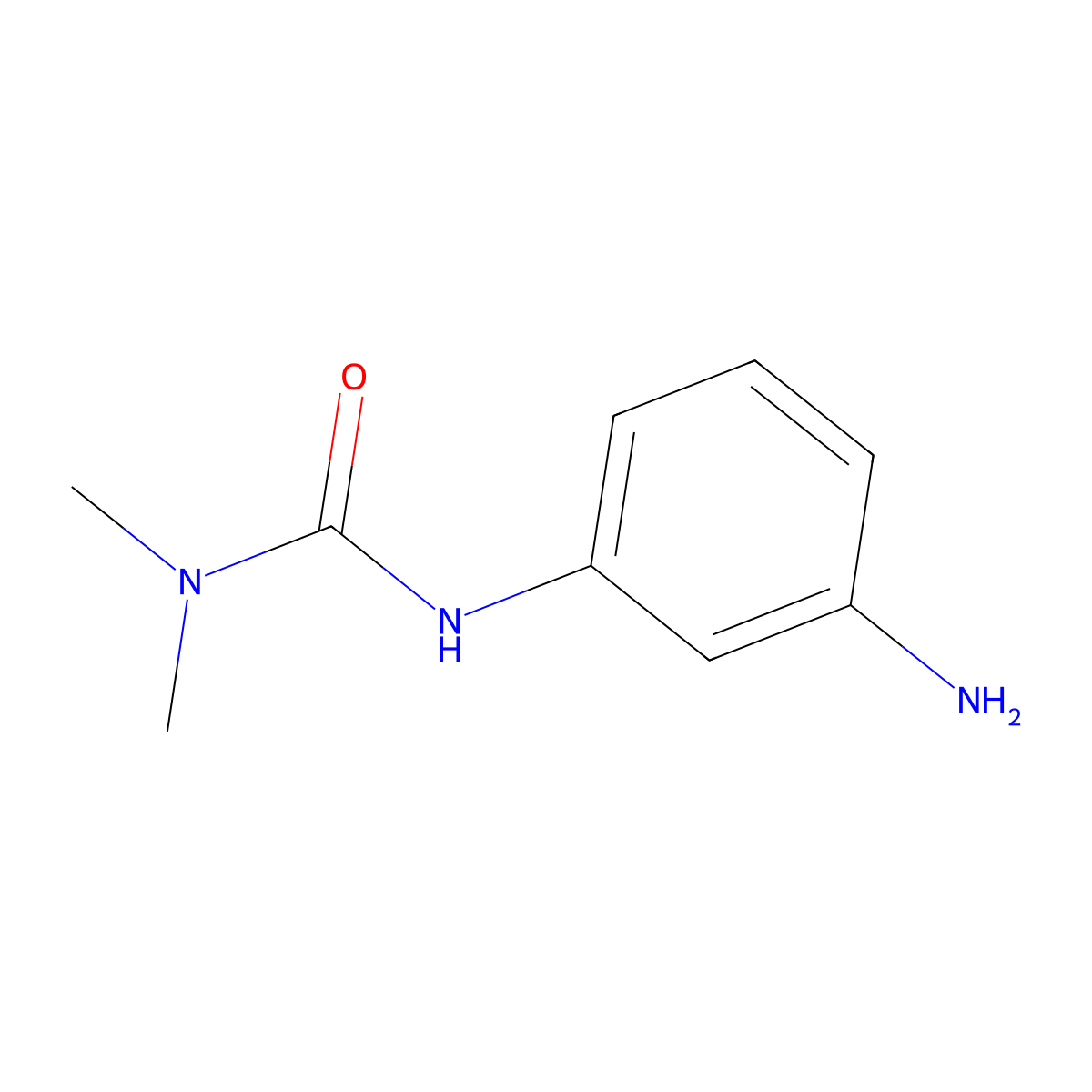 Urea, 3-(3-aminophenyl)-1,1-dimethyl- molecular structure, CAS 39938-79-9
