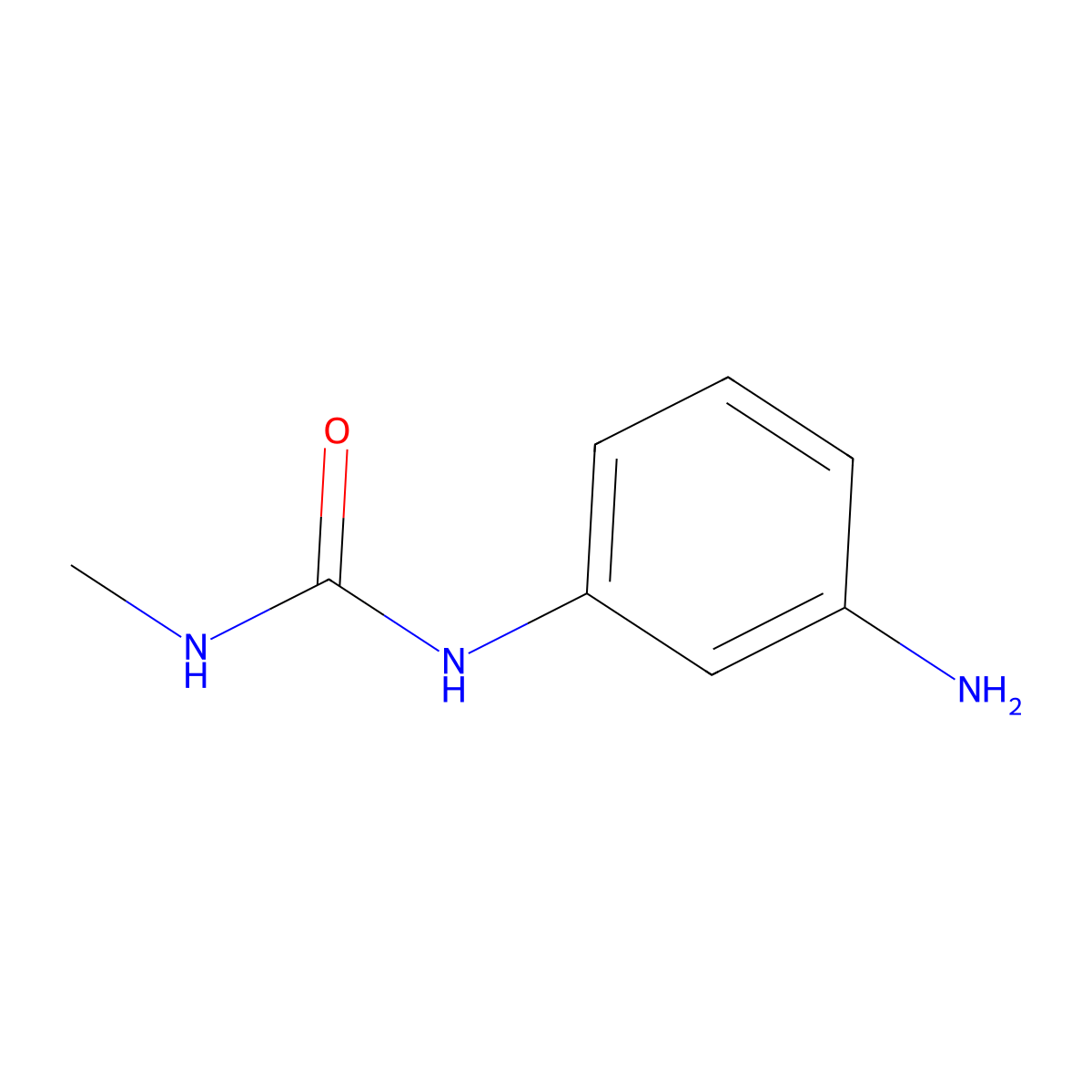 N-(3-Aminophenyl)-N'-methylurea molecular structure, CAS 39938-80-2